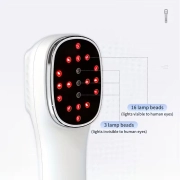 This cold laser therapy device uses a combination of visible red light and invisible
infrared light to deliver effective therapeutic energy to the treatment area