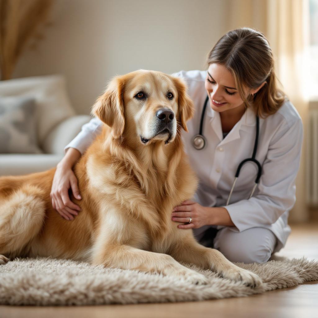 Dog on a gentle walk for arthritis mobility support
